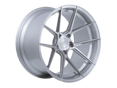 Ferrada Wheels FR8 Machine Silver Wheel; Rear Only; 20x10.5; 40mm Offset (16-24 Camaro, Excluding ZL1)