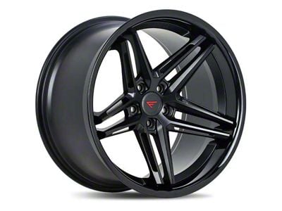 Ferrada Wheels CM1 Matte Black with Gloss Black Lip Wheel; 20x10 (08-23 RWD Challenger, Excluding Widebody)