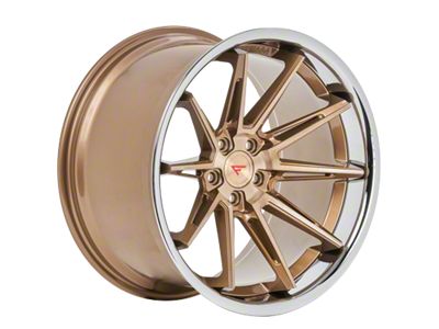 Ferrada Wheels CM2 Brushed Cobre with Chrome Lip Wheel; Rear Only; 20x10; 13mm Offset (08-23 RWD Challenger, Excluding Widebody)