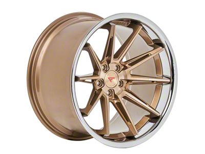 Ferrada Wheels CM2 Brushed Cobre with Chrome Lip Wheel; 20x9 (08-23 RWD Challenger, Excluding Widebody)