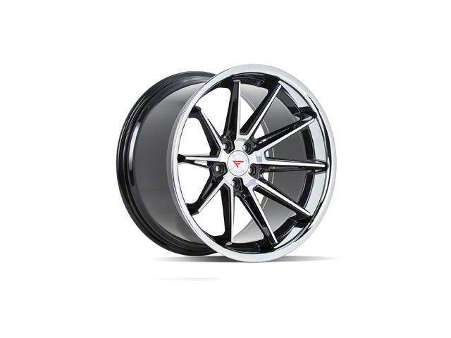 Ferrada Wheels CM2 Machine Black with Chrome Lip Wheel; 20x9 (08-23 RWD Challenger, Excluding Widebody)