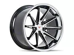 Ferrada Wheels CM2 Machine Black with Chrome Lip Wheel; Rear Only; 20x11 (08-23 RWD Challenger, Excluding Widebody)