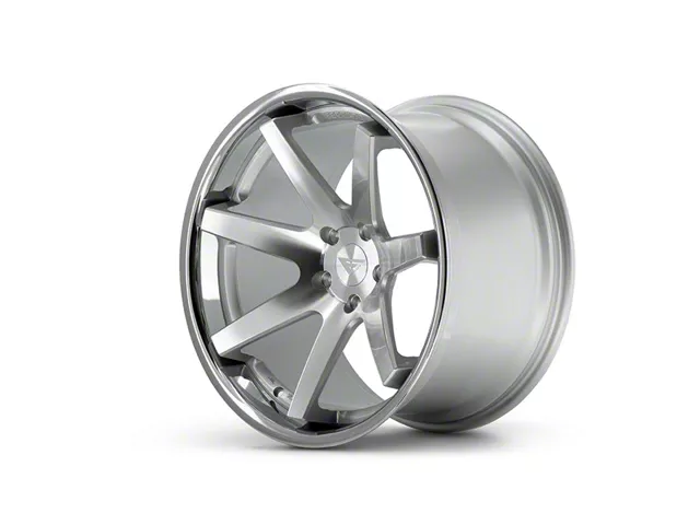 Ferrada Wheels FR1 Machine Silver with Chrome Lip Wheel; 20x9 (08-23 RWD Challenger, Excluding Widebody)