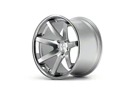 Ferrada Wheels FR1 Machine Silver with Chrome Lip Wheel; 20x9 (08-23 RWD Challenger, Excluding Widebody)