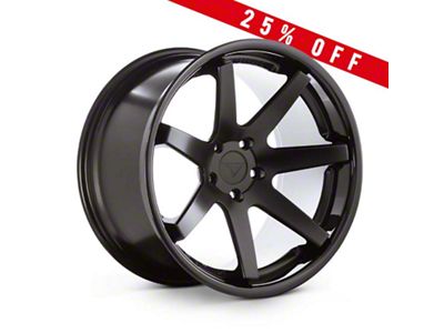 Ferrada Wheels FR1 Matte Black with Gloss Black Lip Wheel; Rear Only; 20x10.5; 20mm Offset (08-23 RWD Challenger, Excluding Widebody)