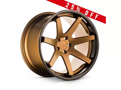 Ferrada Wheels FR1 Matte Bronze with Gloss Black Lip Wheel; 22x9.5; 12mm Offset (08-23 RWD Challenger, Excluding Widebody)