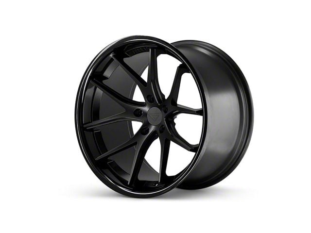 Ferrada Wheels FR2 Matte Black with Gloss Black Lip Wheel; 20x9 (08-23 RWD Challenger, Excluding Widebody)