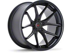 Ferrada Wheels FR2 Matte Black with Gloss Black Lip Wheel; Rear Only; 20x10.5; 20mm Offset (08-23 RWD Challenger, Excluding Widebody)