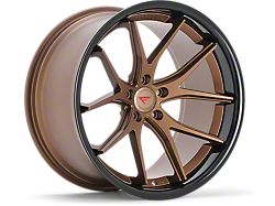 Ferrada Wheels FR2 Matte Bronze with Gloss Black Lip Wheel; 22x9.5; 12mm Offset (08-23 RWD Challenger, Excluding Widebody)
