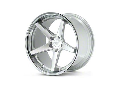 Ferrada Wheels FR3 Machine Silver with Chrome Lip Wheel; 20x9 (08-23 RWD Challenger, Excluding Widebody)