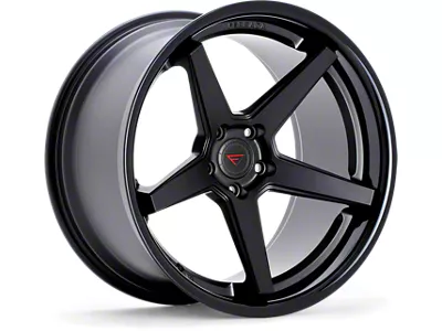 Ferrada Wheels FR3 Matte Black with Gloss Black Lip Wheel; 22x9.5; 12mm Offset (08-23 RWD Challenger, Excluding Widebody)