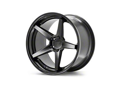 Ferrada Wheels FR3 Matte Black with Gloss Black Lip Wheel; 20x10 (18-23 Challenger Widebody)