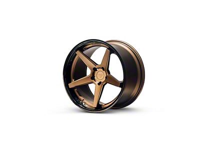 Ferrada Wheels FR3 Matte Bronze with Gloss Black Lip Wheel; 20x9; 15mm Offset (08-23 RWD Challenger, Excluding Widebody)