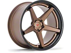 Ferrada Wheels FR3 Matte Bronze with Gloss Black Lip Wheel; 22x9.5; 15mm Offset (08-23 RWD Challenger, Excluding Widebody)