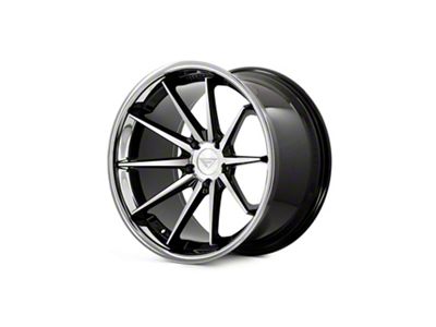 Ferrada Wheels FR4 Machine Black with Chrome Lip Wheel; 20x9; 15mm Offset (08-23 RWD Challenger, Excluding Widebody)