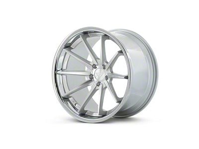 Ferrada Wheels FR4 Machine Silver with Chrome Lip Wheel; 20x9 (08-23 RWD Challenger, Excluding Widebody)