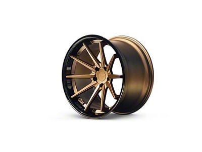 Ferrada Wheels FR4 Matte Bronze with Gloss Black Lip Wheel; 20x9; 15mm Offset (08-23 RWD Challenger, Excluding Widebody)
