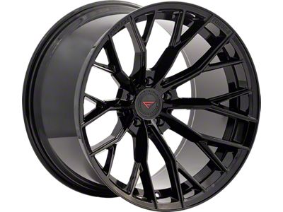 Ferrada Wheels FR9 Obsidian Black Wheel; Rear Only; 22x10; 16mm Offset (08-23 RWD Challenger, Excluding Widebody)
