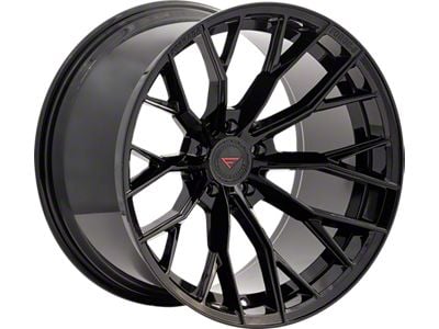 Ferrada Wheels FR9 Obsidian Black Wheel; Rear Only; 22x11; 20mm Offset (08-23 RWD Challenger, Excluding Widebody)