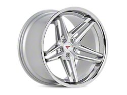 Ferrada Wheels CM1 Machine Silver with Chrome Lip Wheel; 20x12; 0mm Offset (20-23 Charger Widebody)
