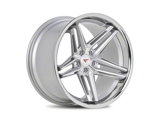 Ferrada Wheels CM1 Machine Silver with Chrome Lip Wheel; 20x9 (11-23 RWD Charger, Excluding Widebody)