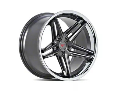 Ferrada Wheels CM1 Matte Graphite with Chrome Lip Wheel; 20x9; 15mm Offset (11-23 RWD Charger, Excluding Widebody)
