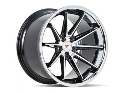 Ferrada Wheels CM2 Machine Black with Chrome Lip Wheel; Rear Only; 20x11 (11-23 RWD Charger, Excluding Widebody)