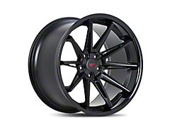 Ferrada Wheels CM2 Matte Black with Gloss Black Lip Wheel; 22x11 (20-23 Charger Widebody)