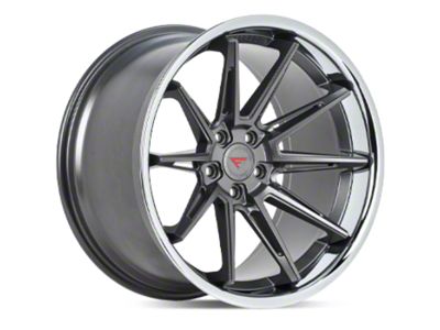 Ferrada Wheels CM2 Matte Graphite with Chrome Lip Wheel; 20x12; 0mm Offset (20-23 Charger Widebody)
