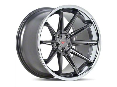 Ferrada Wheels CM2 Matte Graphite with Chrome Lip Wheel; 22x9.5 (11-23 RWD Charger, Excluding Widebody)