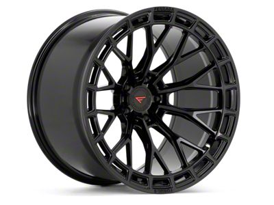 Ferrada Wheels FR12 Obsidian Black Wheel; Rear Only; 20x11; 28mm Offset (11-23 RWD Charger, Excluding Widebody)