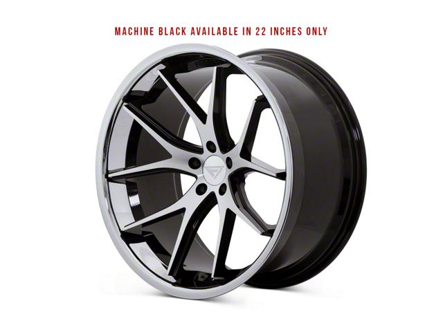 Ferrada Wheels FR2 Machine Black with Chrome Lip Wheel; 20x9 (11-23 RWD Charger, Excluding Widebody)