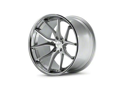 Ferrada Wheels FR2 Machine Silver with Chrome Lip Wheel; 20x10.5 (20-23 Charger Widebody)