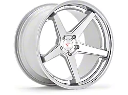 Ferrada Wheels FR3 Machine Silver with Chrome Lip Wheel; Rear Only; 20x10.5; 20mm Offset (11-23 RWD Charger, Excluding Widebody)