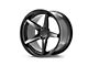Ferrada Wheels FR3 Matte Black with Gloss Black Lip Wheel; 20x9 (11-23 RWD Charger, Excluding Widebody)