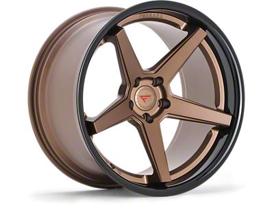 Ferrada Wheels FR3 Matte Bronze with Gloss Black Lip Wheel; 22x9.5; 12mm Offset (11-23 RWD Charger, Excluding Widebody)
