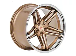Ferrada Wheels CM1 Brushed Cobre with Chrome Lip Wheel; Front Only; 20x9 (20-24 Corvette C8 Stingray)