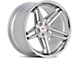 Ferrada Wheels CM1 Machine Silver with Chrome Lip Wheel; Front Only; 19x9.5 (20-24 Corvette C8 Stingray)
