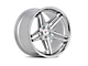 Ferrada Wheels CM1 Machine Silver with Chrome Lip Wheel; Rear Only; 20x12 (20-24 Corvette C8 Stingray)