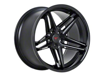 Ferrada Wheels CM1 Matte Black with Gloss Black Lip Wheel; Front Only; 20x10; 40mm Offset (23-25 Corvette C8 E-Ray, Z06)