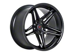 Ferrada Wheels CM1 Matte Black with Gloss Black Lip Wheel; Front Only; 20x9; 35mm Offset (20-25 Corvette C8 Stingray)