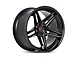 Ferrada Wheels CM1 Matte Black with Gloss Black Lip Wheel; Rear Only; 20x12 (20-24 Corvette C8 Stingray)
