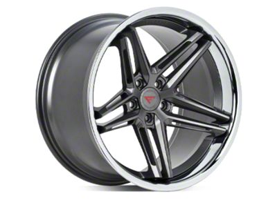 Ferrada Wheels CM1 Matte Graphite with Chrome Lip Wheel; Front Only; 20x10; 40mm Offset (23-25 Corvette C8 E-Ray, Z06)