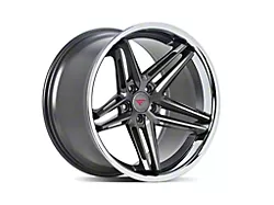 Ferrada Wheels CM1 Matte Graphite with Chrome Lip Wheel; Rear Only; 20x10 (20-24 Corvette C8 Stingray)