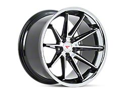 Ferrada Wheels CM2 Machine Black with Chrome Lip Wheel; Front Only; 20x10; 40mm Offset (23-25 Corvette C8 E-Ray, Z06)