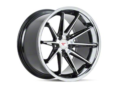 Ferrada Wheels CM2 Machine Black with Chrome Lip Wheel; Front Only; 20x10; 40mm Offset (23-25 Corvette C8 E-Ray, Z06)