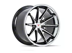 Ferrada Wheels CM2 Machine Black with Chrome Lip Wheel; Front Only; 20x9 (20-24 Corvette C8 Stingray)