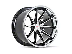 Ferrada Wheels CM2 Machine Black with Chrome Lip Wheel; Rear Only; 20x12 (20-24 Corvette C8 Stingray)