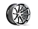 Ferrada Wheels CM2 Machine Black with Chrome Lip Wheel; Rear Only; 20x12 (20-24 Corvette C8 Stingray)