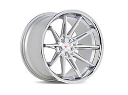 Ferrada Wheels CM2 Machine Silver with Chrome Lip Wheel; Rear Only; 20x12; 45mm Offset (20-26 Corvette C8 Stingray)
